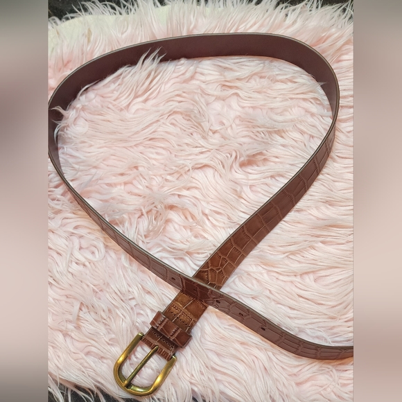 Patricia Nash Vietri Croc Embossed 100% Leather Belt - Picture 4 of 13